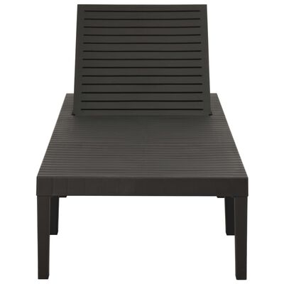 vidaXL Sun Lounger Plastic Anthracite, anthracite vidaXL Sun Lounger Plastic Anthracite