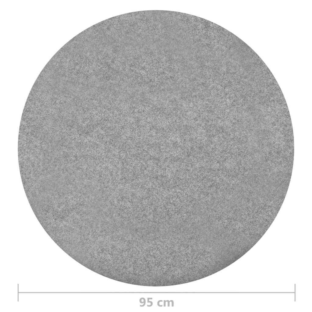vidaXL Artificial Grass with Studs Dia.95 cm Grey Round