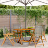 vidaXL Reclining Garden Chairs 4 pcs Grey Poly Rattan and Solid Wood