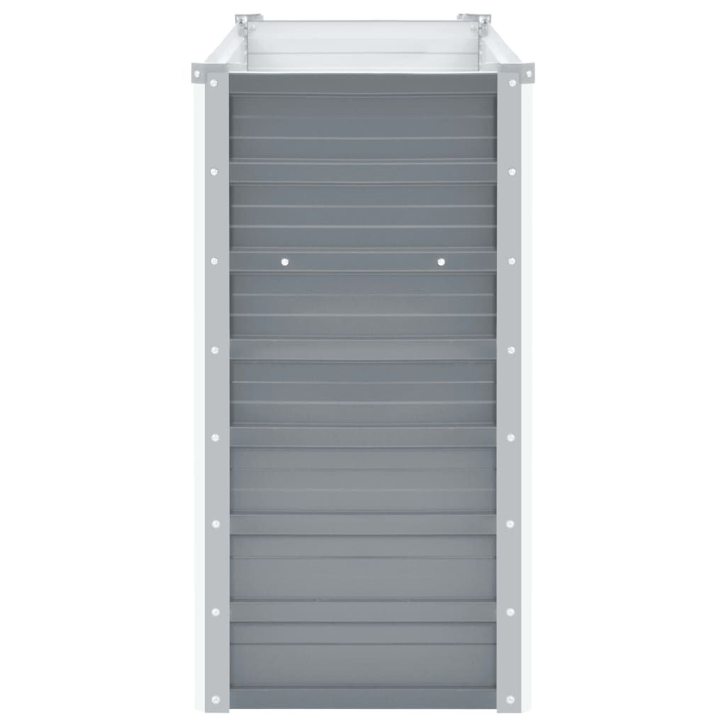 vidaXL Garden Raised Bed Galvanised Steel 100x40x77 cm Grey