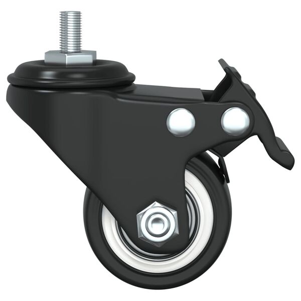 vidaXL Caster Wheels 4 pcs Black 35 mm Iron