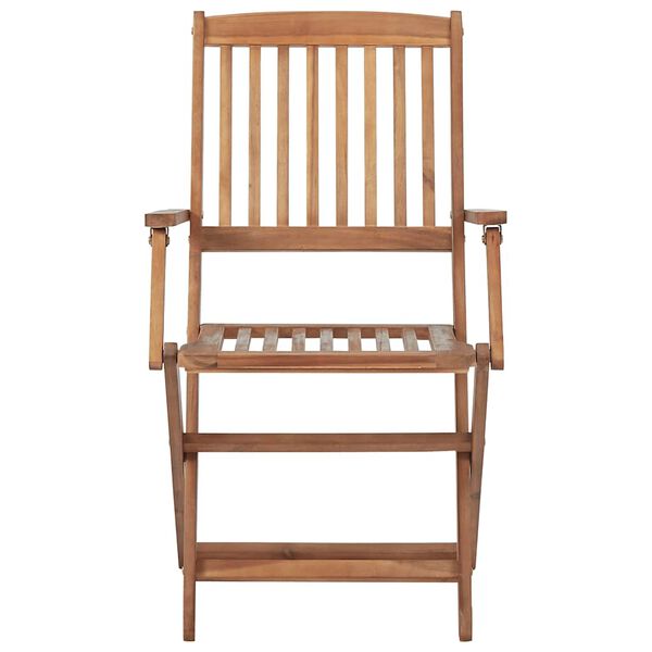 vidaXL Folding Outdoor Chairs 8 pcs Solid Acacia Wood