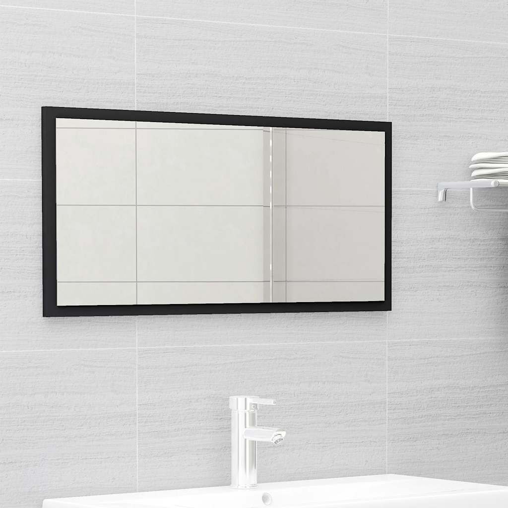vidaXL 2 Piece Bathroom Furniture Set Black Engineered Wood