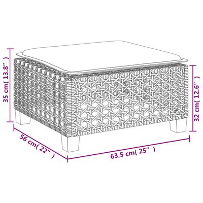 vidaXL 8 Piece Garden Sofa Set with Cushions Grey Poly Rattan, grey vidaXL 8 Piece Garden Sofa Set with Cushions Grey Poly Rattan