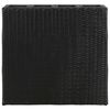 vidaXL Garden Raised Bed with 4 Pots Poly Rattan Black