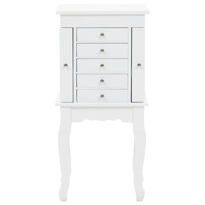 vidaXL Free Standing Jewelery Cabinet White,  vidaXL Free Standing Jewelery Cabinet White