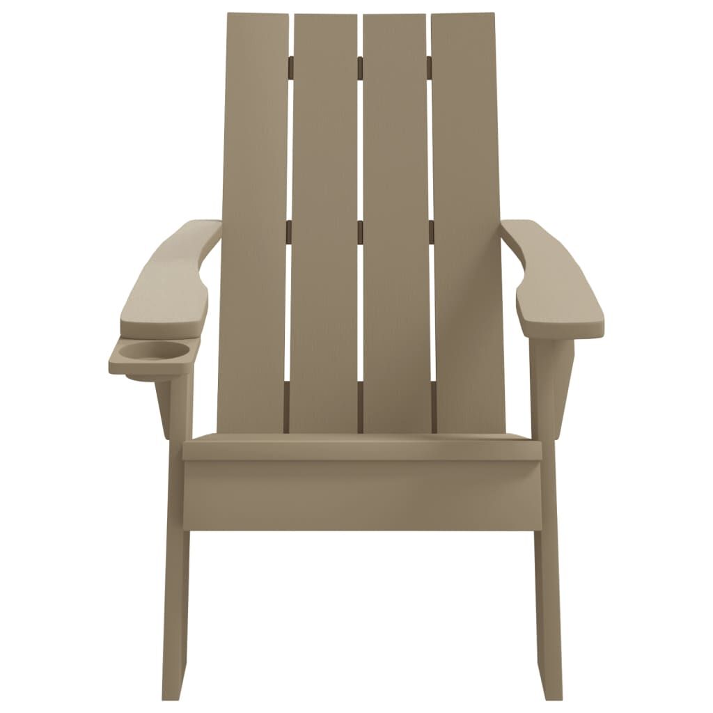 vidaXL Garden Adirondack Chair Light Brown 75x88.5x89.5cm Polypropylene