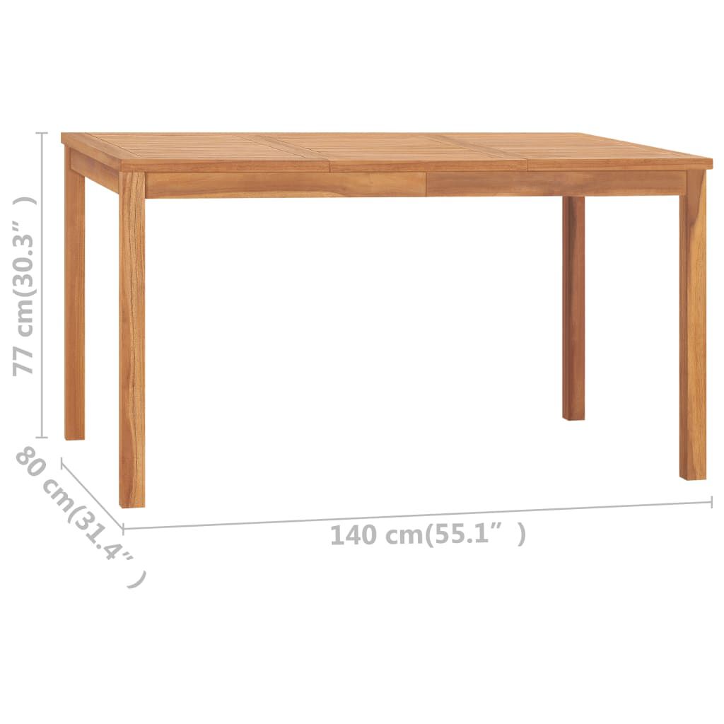 vidaXL 7 Piece Garden Dining Set Solid Teak Wood