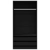 vidaXL Wardrobe Black 100x50x200 cm Engineered Wood