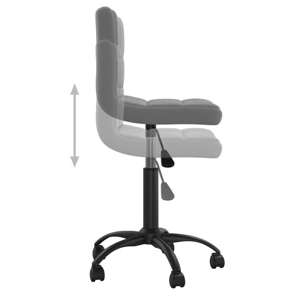 vidaXL Swivel Office Chair Dark Grey Velvet