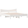 vidaXL Bed Frame without Mattress White 200x200 cm Solid Wood Pine