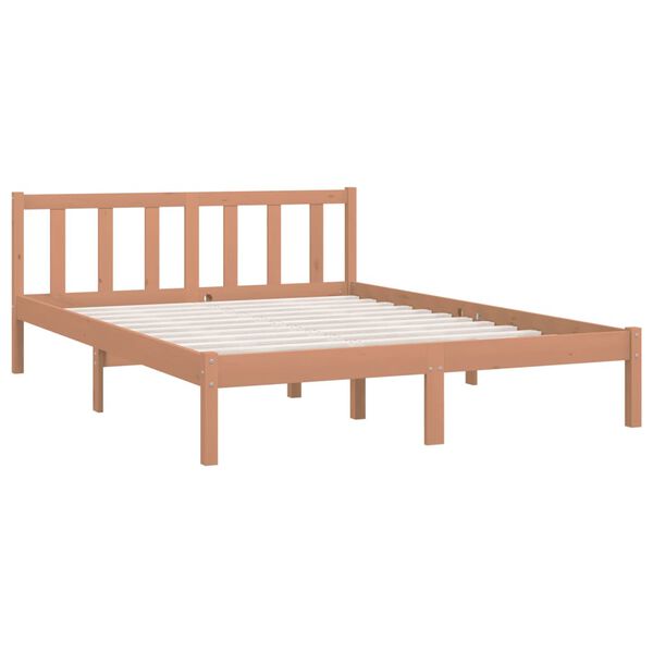 vidaXL Bed Frame without Mattress Honey Brown Solid Wood 160x200 cm