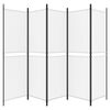 vidaXL 5-Panel Room Divider White 250x180 cm Fabric