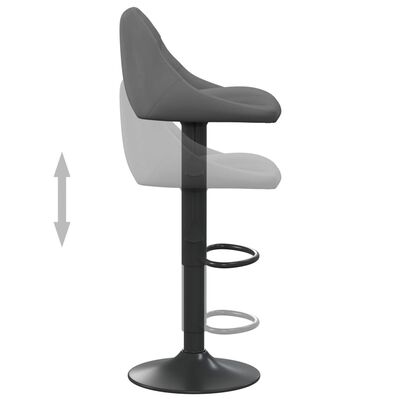 vidaXL Bar Stools 2 pcs Dark Grey Velvet, dark grey vidaXL Bar Stools 2 pcs Dark Grey Velvet