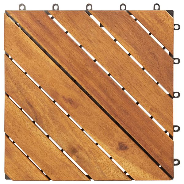 vidaXL Decking Tiles 30 pcs Brown 30x30 cm Solid Wood Acacia