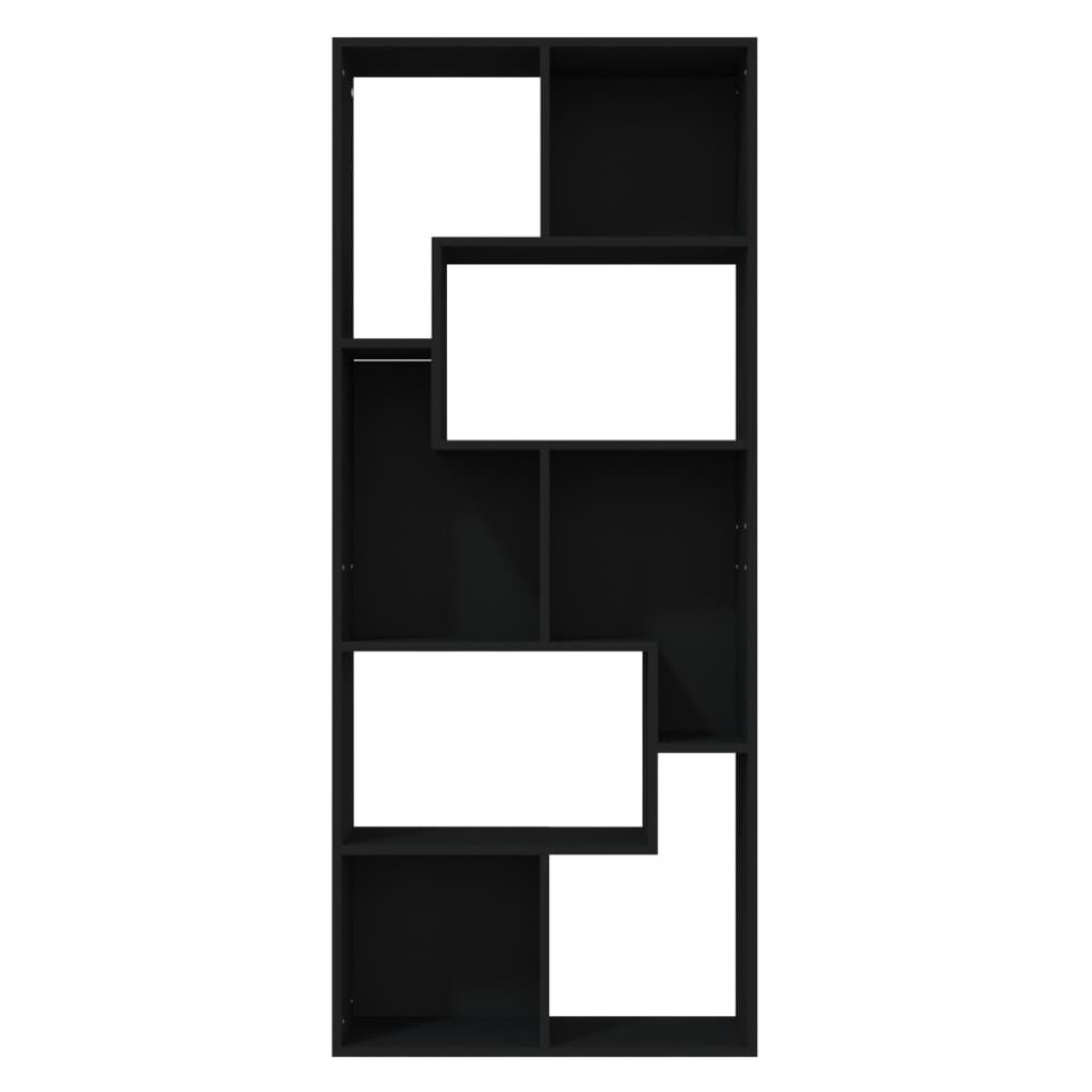vidaXL Book Cabinet Black 67x24x161 cm Engineered Wood