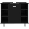 vidaXL Bathroom Cabinet Black 60x32x53.5 cm Engineered Wood