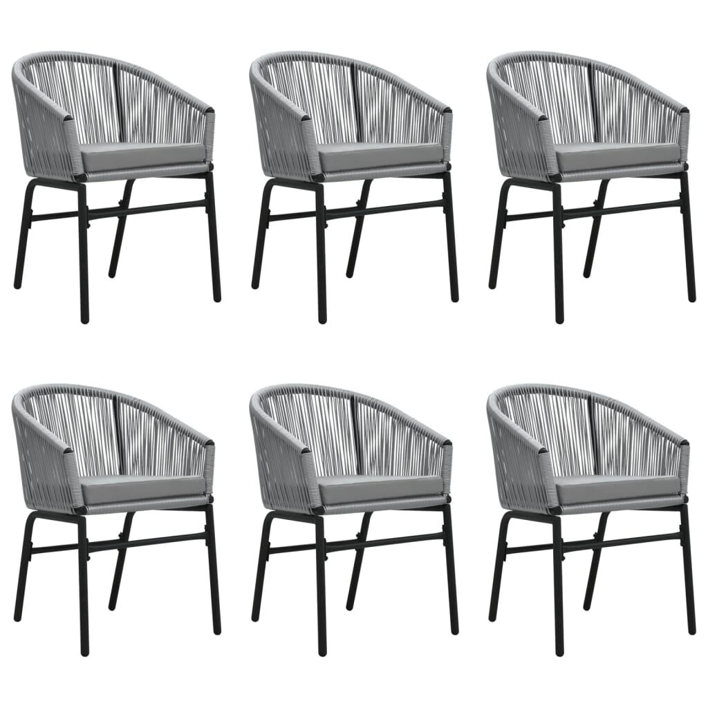vidaXL 7 Piece Garden Dining Set Grey