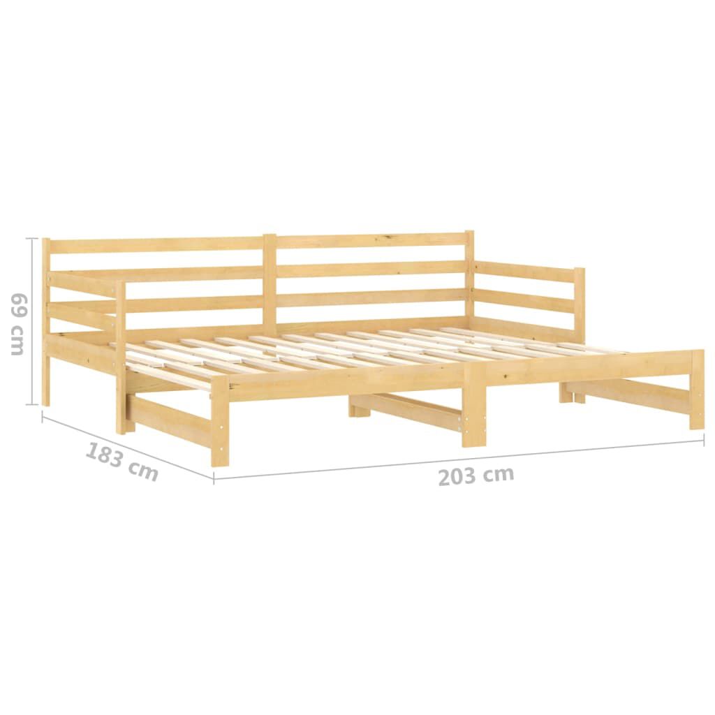 vidaXL Pull-out Day Bed without Mattress 2x(90x200)cm