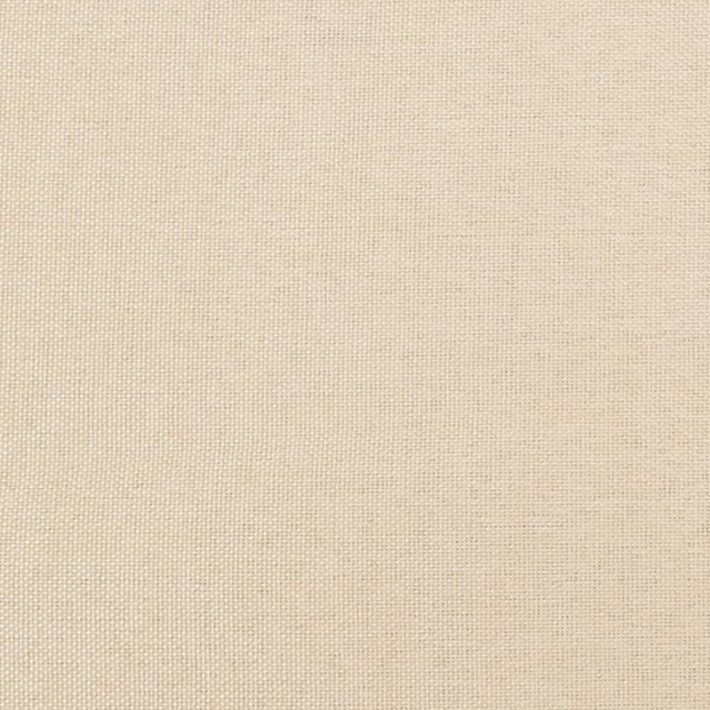 vidaXL Bed Frame without Mattress Cream 180x200 cm Super King Fabric