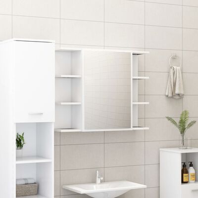 vidaXL 3 Piece Bathroom Furniture Set White Engineered Wood