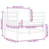 vidaXL Garden Sofa with Cream White Cushions Bamboo