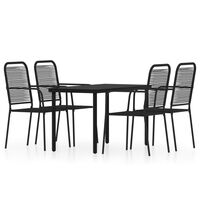 vidaXL 5 Piece Garden Dining Set Black,  vidaXL 5 Piece Garden Dining Set Black