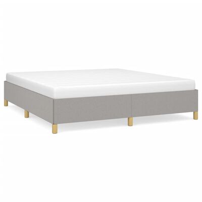 vidaXL Bed Frame without Mattress Light Grey 180x200 cm Super King Fabric, light grey vidaXL Bed Frame without Mattress Light Grey 180x200 cm Super King Fabric