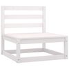vidaXL Garden Middle Sofas 3 pcs White Solid Wood Pine
