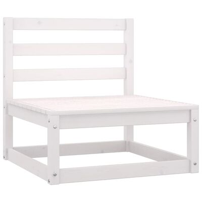 vidaXL Garden Middle Sofas 3 pcs White Solid Wood Pine, white vidaXL Garden Middle Sofas 3 pcs White Solid Wood Pine
