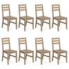 vidaXL Dining Chairs 8 pcs Solid Wood Acacia