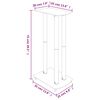 vidaXL Speaker Stands 2pcs Black&Silver Tempered Glass 3 Pillars Design