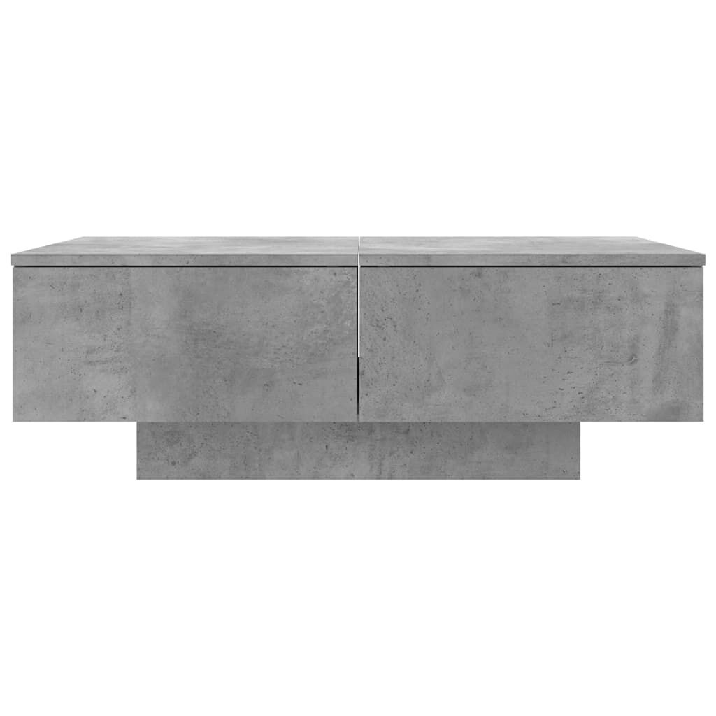 vidaXL Coffee Table Concrete Grey 90x60x31 cm Engineered Wood