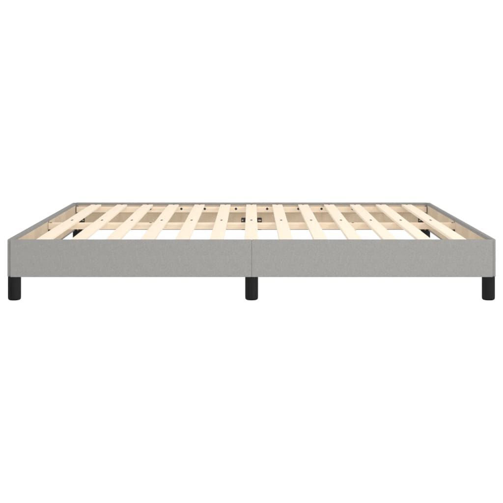 vidaXL Bed Frame without Mattress Light Grey 183x203 cm King Fabric