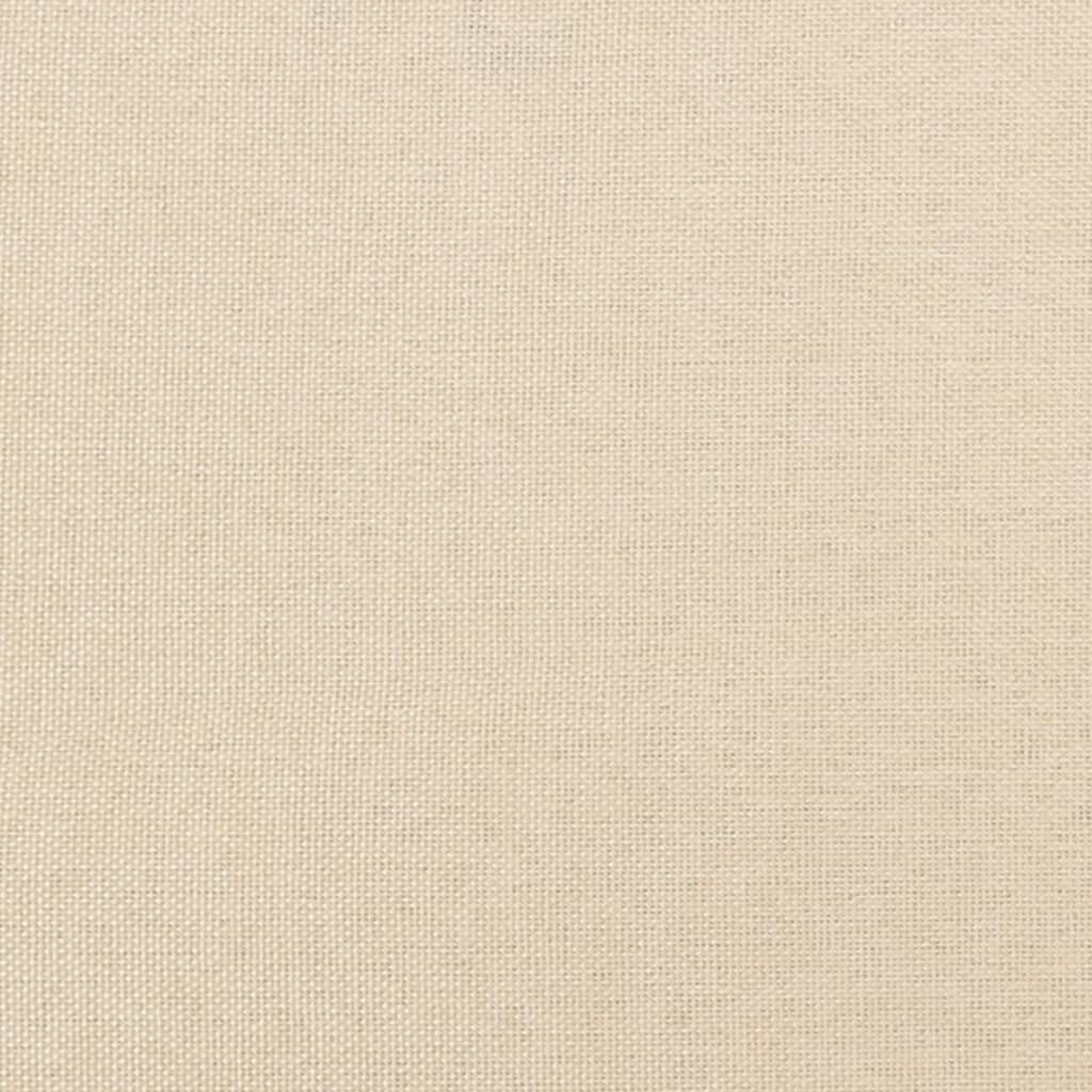 vidaXL Bed Frame without Mattress Cream 180x200 cm Super King Fabric