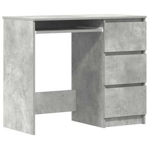 vidaXL Desk Concrete Grey 90x45x76 cm Engineered Wood