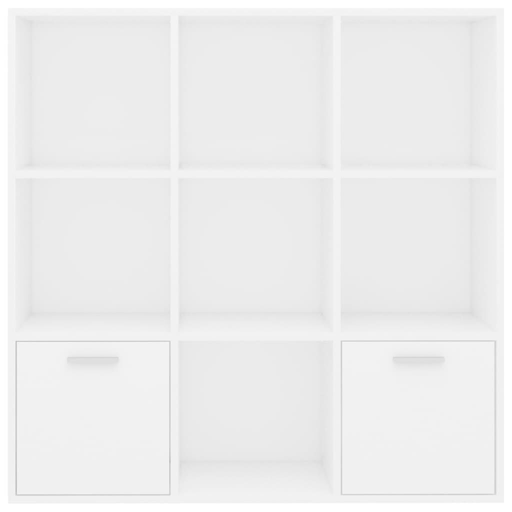 vidaXL Book Cabinet White 98x30x98 cm Engineered Wood