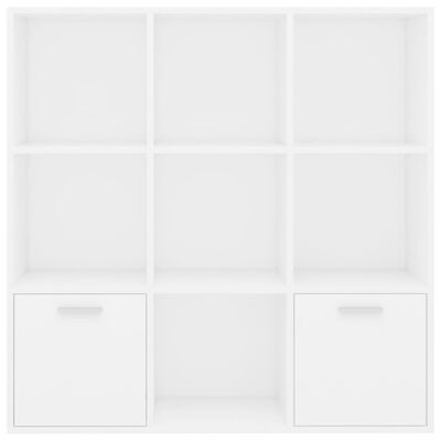 vidaXL Book Cabinet White 98x30x98 cm Engineered Wood, white vidaXL Book Cabinet White 98x30x98 cm Engineered Wood