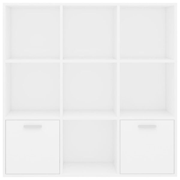 vidaXL Book Cabinet White 98x30x98 cm Engineered Wood
