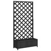 vidaXL Planter | Black | Solid Fir Wood | Large | Planters | Planter