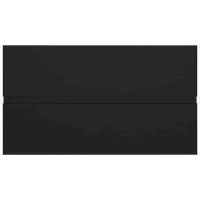 vidaXL 2 Piece Bathroom Furniture Set Black Engineered Wood, black vidaXL 2 Piece Bathroom Furniture Set Black Engineered Wood