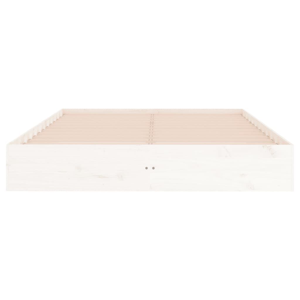 vidaXL Bed Frame without Mattress White Solid Wood 180x200 cm Super King