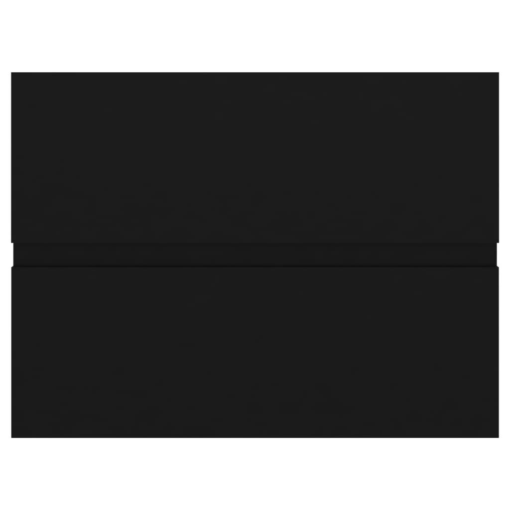 vidaXL Sink Cabinet Black 60x38.5x45 cm Engineered Wood