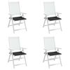 vidaXL Garden Chair Cushions 4 pcs Black 40x40x4 cm Oxford Fabric