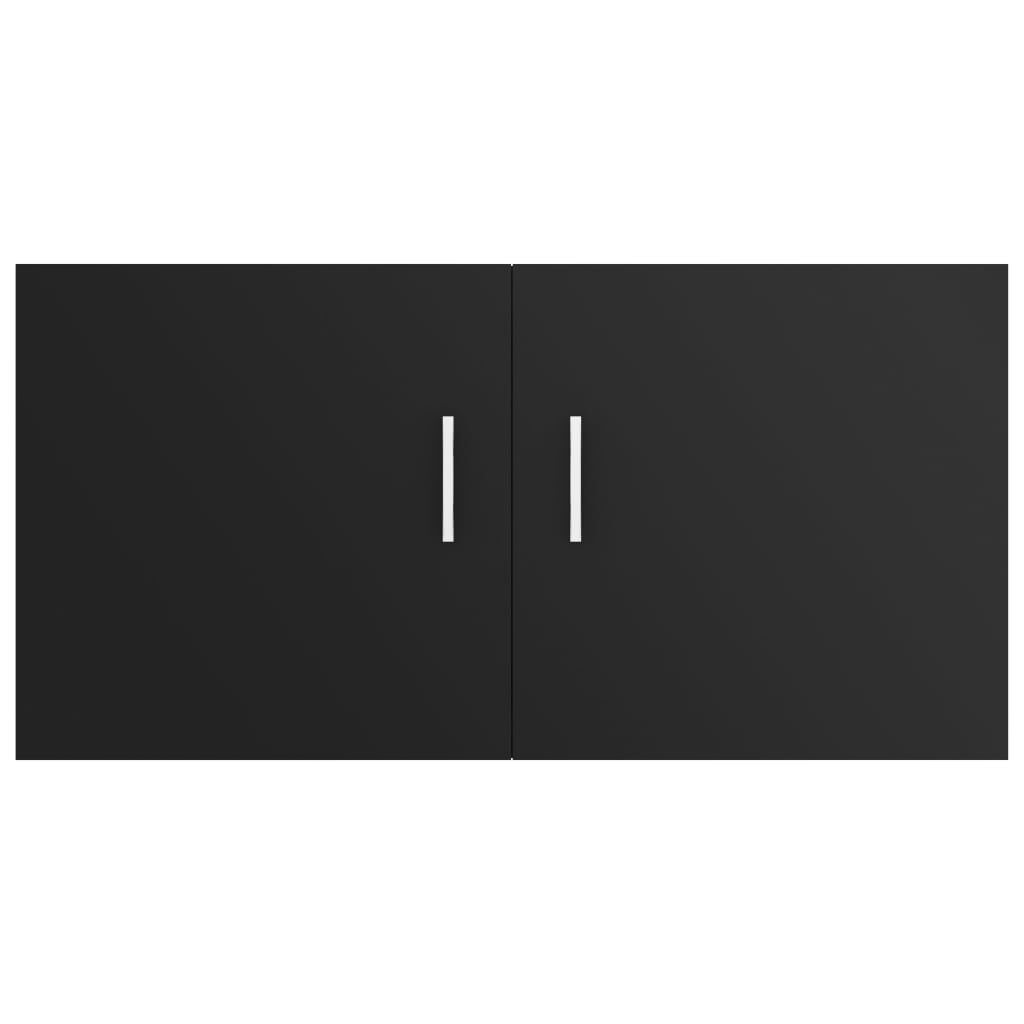 vidaXL Wall Mounted Cabinet Black 80x39x40 cm Engineered Wood