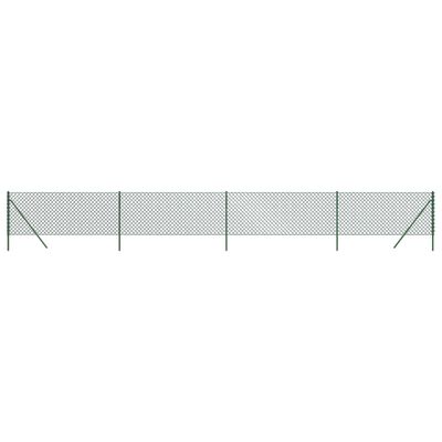 vidaXL Chain Link Fence Green 0.8x10 m, green vidaXL Chain Link Fence Green 0.8x10 m