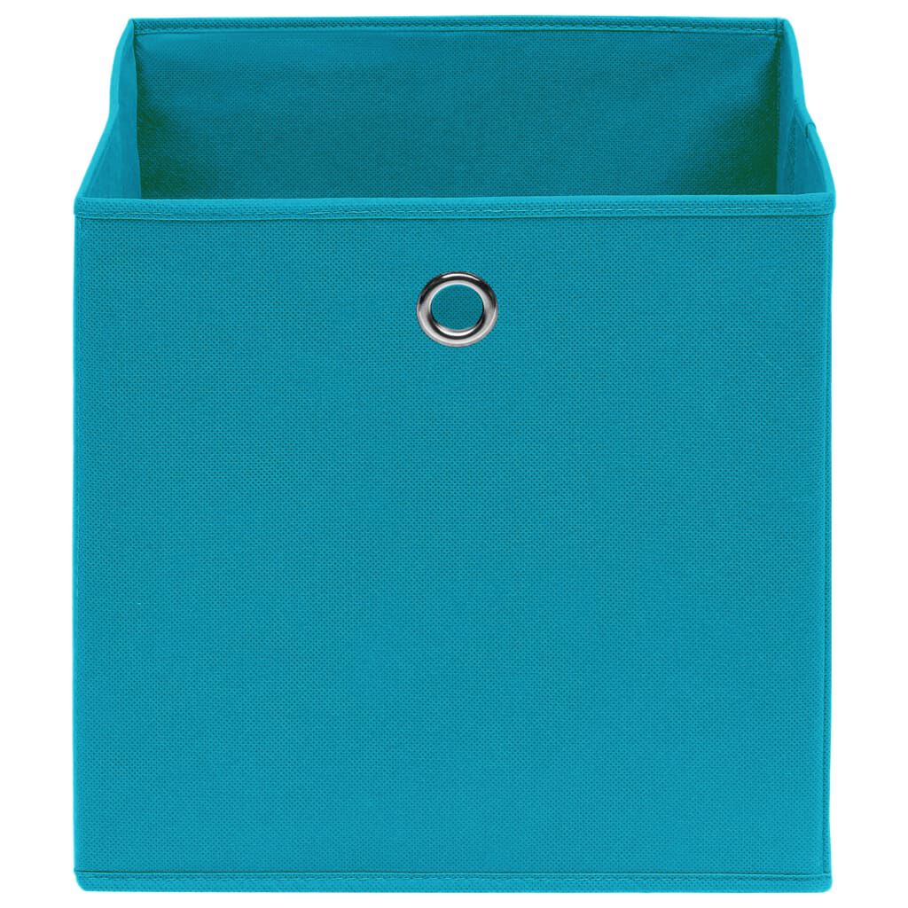 vidaXL Storage Boxes 10 pcs Non-woven Fabric 28x28x28 cm Baby Blue