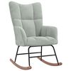 vidaXL Rocking Chair with a Stool Light Grey Velvet