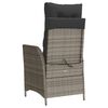 vidaXL Reclining Garden Chairs 2 pcs with Footrest Grey Poly Rattan