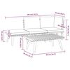 vidaXL 4 Piece Garden Lounge Set with Cushions Solid Wood Acacia